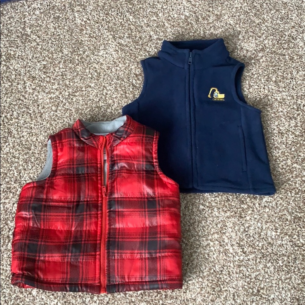 Two 18-24 month boys zip vests